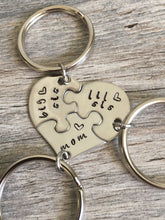 Load image into Gallery viewer, Pieces of My Heart | Mom &amp; Daughters Keychain Set
