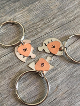 Load image into Gallery viewer, Gift For Mom, Gifts For Mom From Daughters, Mothers Day Gift, Personalized Mom Gift, Hand Stamped heart puzzle piece key chain set, mom
